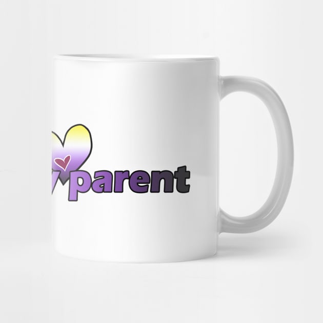 Nonbinary Parent - Red Heart by Nellephant Designs